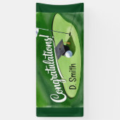Golf Afstuderen Gefeliciteerd Party op groen Spandoek (Verticaal)