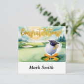 "Golf Afstuderen Kaart - Gefeliciteerd Afstuderen! (Staand voorkant)