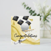 "Golf Afstuderen Kaart - Gefeliciteerd Afstuderen! (Staand voorkant)