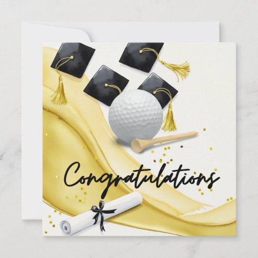 "Golf Afstuderen Kaart - Gefeliciteerd Afstuderen! (Voorkant)