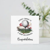 "Golf Afstuderen Kaart - Gefeliciteerd Afstuderen! (Staand voorkant)
