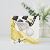 Golf Afstuderen Kaart - Gefeliciteerd Afstuderen (Staand voorkant)
