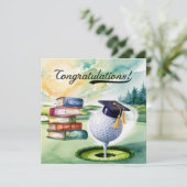 "Golf Afstuderen Kaart - Gefeliciteerd Afstuderen! (Staand voorkant)