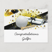 Golf Afstuderen Kaart - Gefeliciteerd Afstuderen (Voorkant)