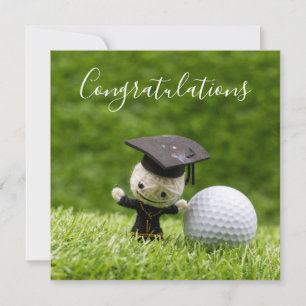 Golf Afstuderen met felicitaties voor de bal Kaart