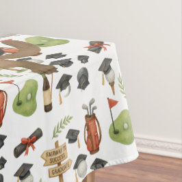 Golf Afstuderen thema voor Cat Lover Golfer Tafelkleed