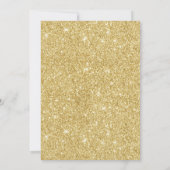 Golf-aftredingpartij Modern Gold Glitter Kaart (Achterkant)