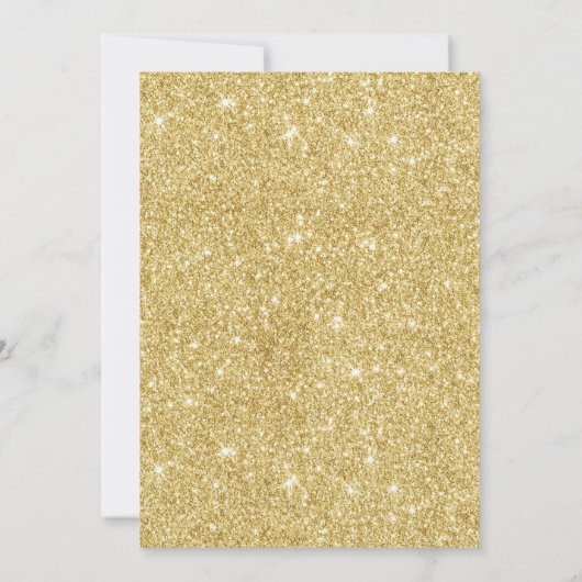 Golf-aftredingpartij Modern Gold Glitter Kaart (Achterkant)