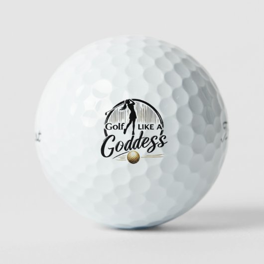 Golf als een godin - Stijlvol ontwerp Golfballen (Voorkant)
