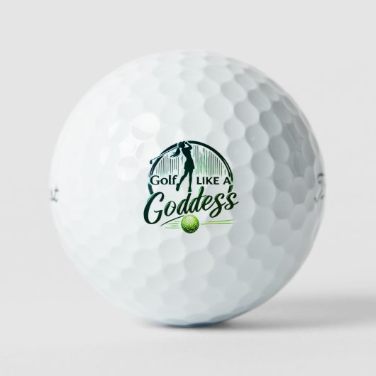 Golf als een godin - Stijlvol ontwerp Golfballen (Voorkant)