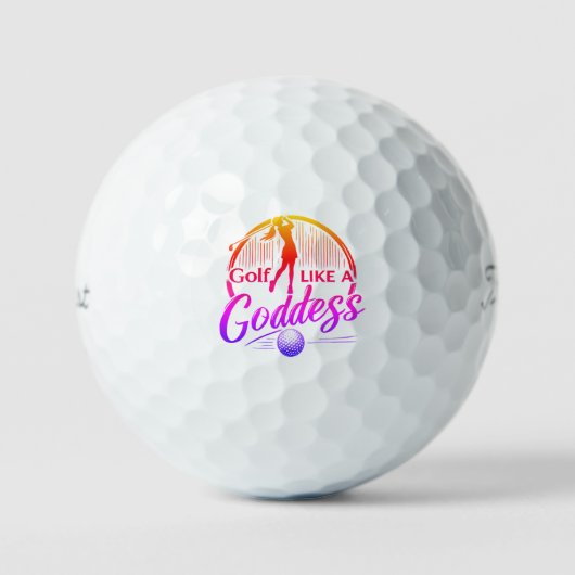 Golf als een godin - Stijlvol ontwerp Golfballen (Voorkant)