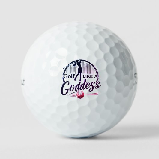 Golf als een godin - Stijlvol ontwerp Golfballen (Voorkant)