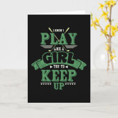 Golf als een meisje spelen kaart (Gele Bloem)