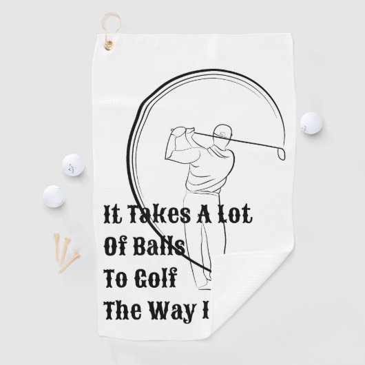 Golf als een Pro met gepersonaliseerde beste Golfh Golfhanddoek (Insitu)