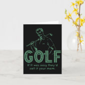 Golf Als het makkelijk was zouden ze het je moeder Kaart (Gele Bloem)