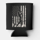 Golf American Flag Gifts Birthday Father's Day  Blikjeskoeler (Voorkant)