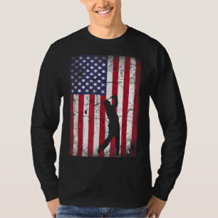 Golf American Flag op 4 juli mannen vrouwen cadeau T-shirt