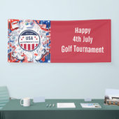 Golf Amerikaans Thema 4 juli Onafhankelijkheid Spandoek (Beurs)