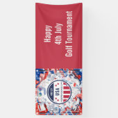 Golf Amerikaans Thema 4 juli Onafhankelijkheid Spandoek (Verticaal)