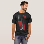 Golf Amerikaanse vlag Amerikaanse patriottische go T-shirt (Voorkant volledig)