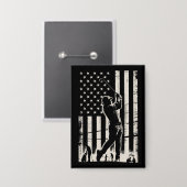 Golf Amerikaanse Vlag Cadeaus Verjaardag Vaderdag  Button (Voorkant / Achterkant)