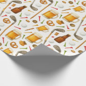 Golf and Beer for Golfer Cadeaupapier (Hoek)