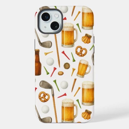 Golf and Beer for Golfer iPhone Hoesje (Achterkant)