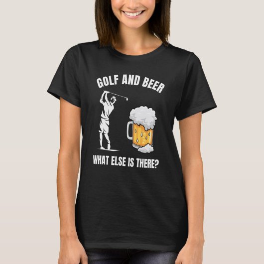 Golf And Beer Golfing Player Golfer Coach Graphic T-shirt (Voorkant)