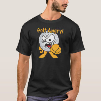 Golf Angry Cartoon Golf Ball T-shirt