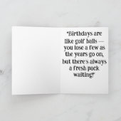 ** Golf AP94 Senior Man Funny Humor Verjaardag Kaa Bedankkaart (Binnen)