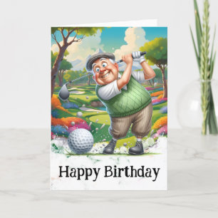 ** Golf AP94 Senior Man Funny Humor Verjaardag Kaa Bedankkaart