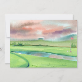 Golf Aquarel Uitnodiging