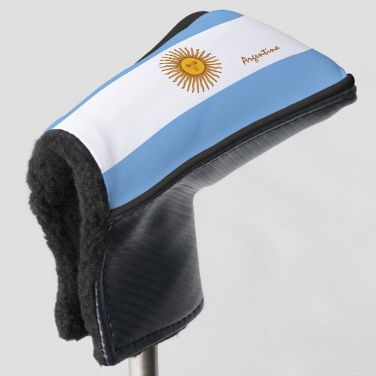 Golf Argentinië en Argentijnse vlag/Golf Clubs Hoe Golfheadcover (3/4 voorkant)