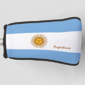Golf Argentinië en Argentijnse vlag/Golf Clubs Hoe Golfheadcover (Voorkant)