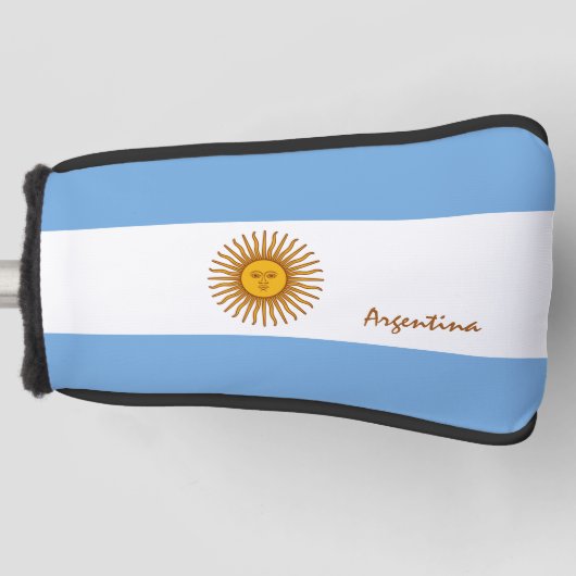 Golf Argentinië en Argentijnse vlag/Golf Clubs Hoe Golfheadcover (Voorkant)