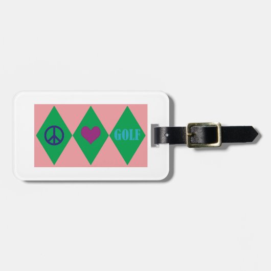 Golf Argyle Bagagelabel (Voorkant horizontaal)