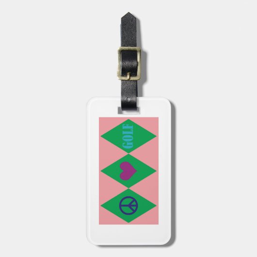 Golf Argyle Bagagelabel (Voorkant verticaal)