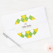 Golf Argyle Gift Label Sticker (Envelop)