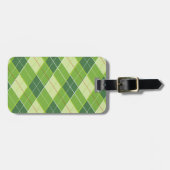 Golf Argyle patroon t-shirt groen bagagelabel (Voorkant horizontaal)