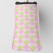 Golf Argyle roze dames golf Golfheadcover (Draai 90)