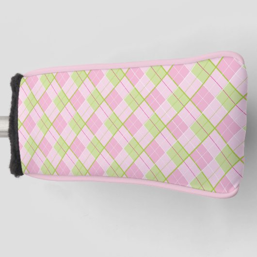 Golf Argyle roze dames golf Golfheadcover (Voorkant)