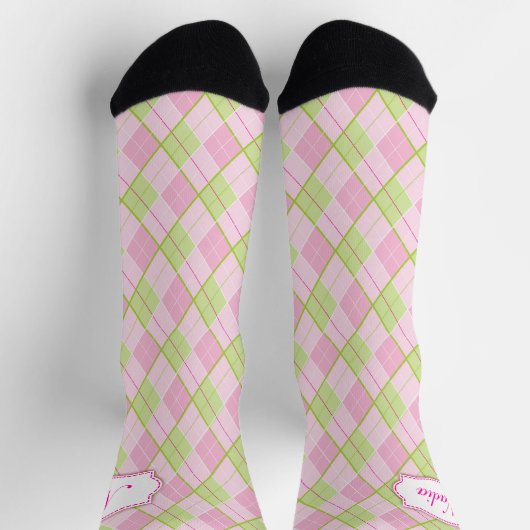 Golf Argyle roze groene golfnaam Sokken (Top)