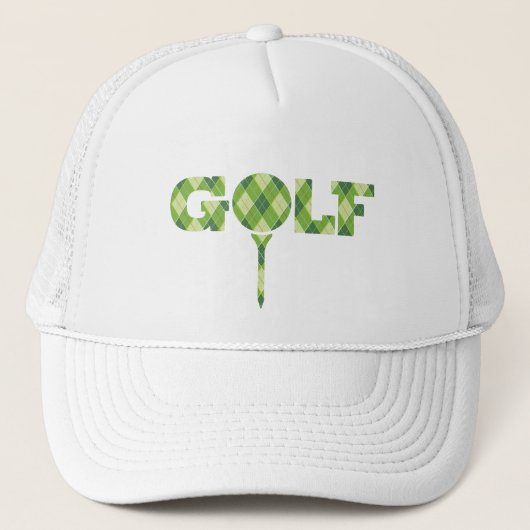 Golf Argyle-vormig vormgegeven grafisch pet (Voorkant)