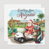 Golf Arizona  Christmas Greeting  Feestdagenkaart (Voorkant / Achterkant)