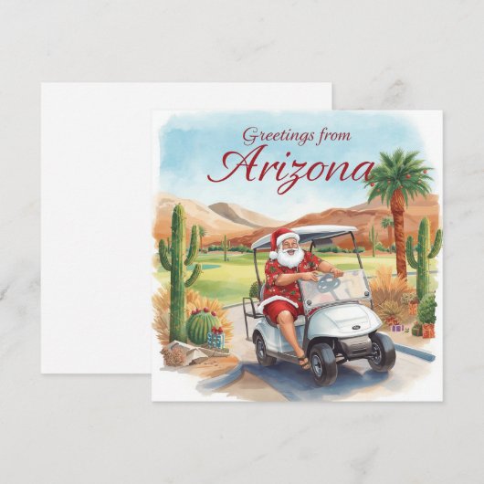 Golf Arizona  Christmas Greeting  Feestdagenkaart (Voorkant / Achterkant)