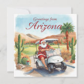 Golf Arizona  Christmas Greeting  Feestdagenkaart (Voorkant)