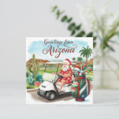 Golf Arizona Kerstgroet Feestdagenkaart (Staand voorkant)