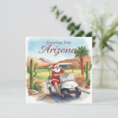 Golf Arizona Kerstgroet  Feestdagenkaart (Staand voorkant)