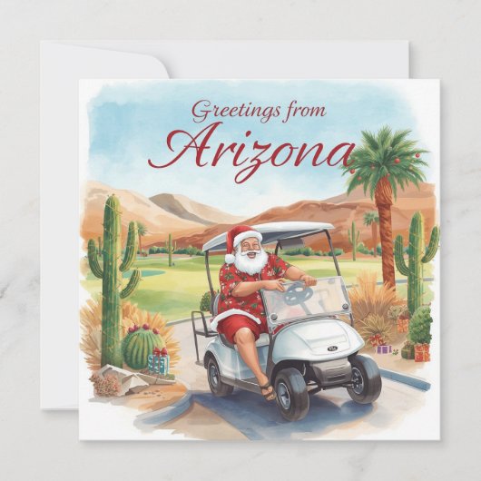 Golf Arizona Kerstgroet  Feestdagenkaart (Voorkant)