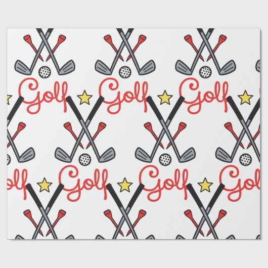 Golf-artikelen Cadeaupapier (Vlak)